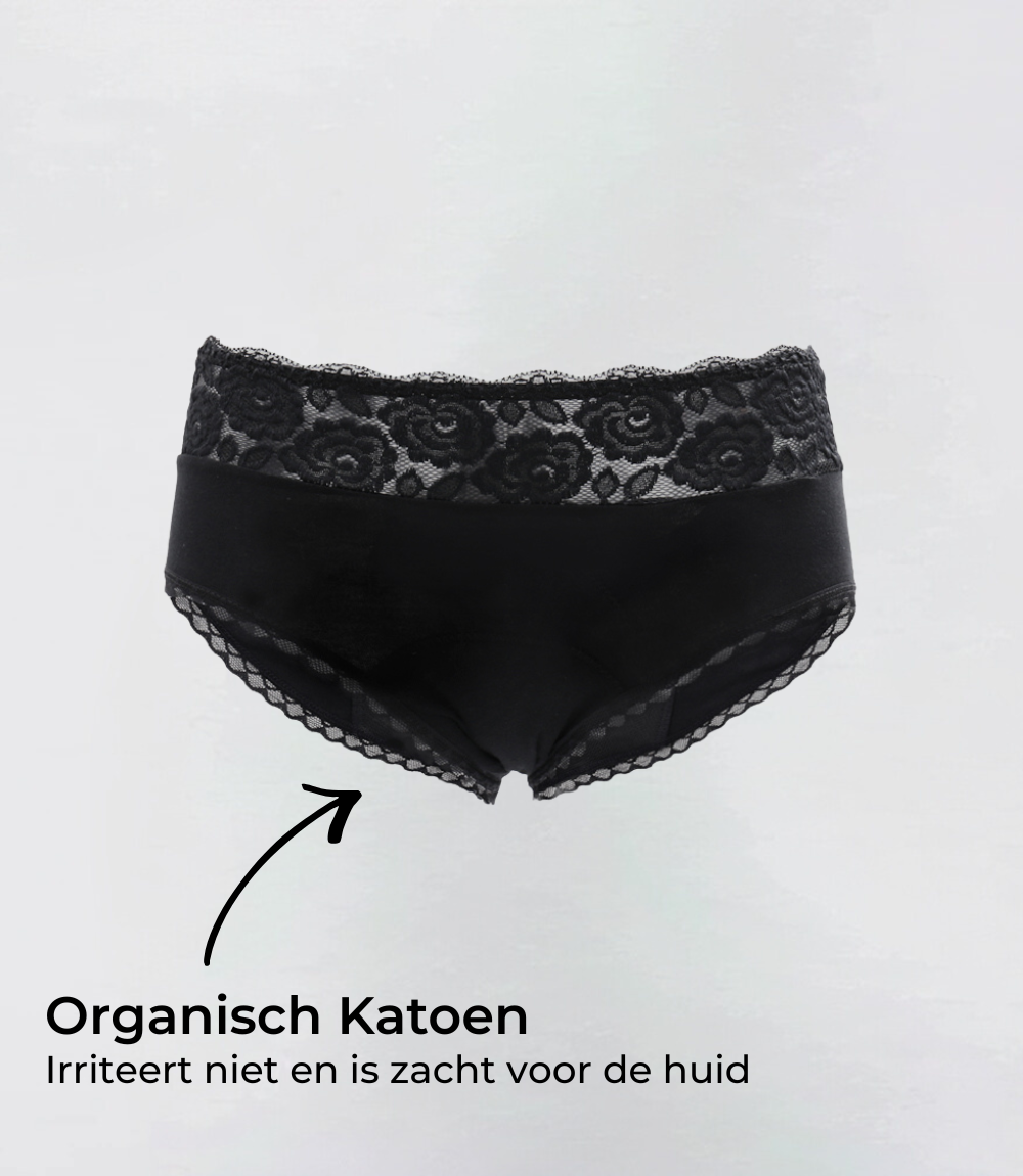 Klassiek met kant - Organisch katoen - 100% Lekvrij