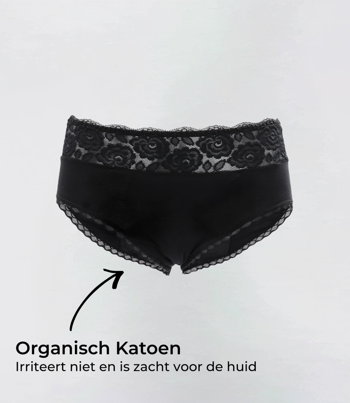 Klassiek met kant - Organisch katoen - 100% Lekvrij