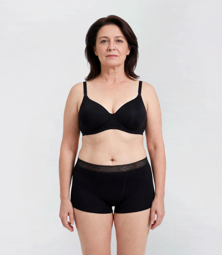Boyshort met kant - Zwaar - 100% Lekvrij